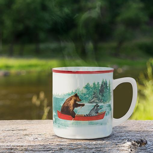 Animals In Canoe 16 oz Mug